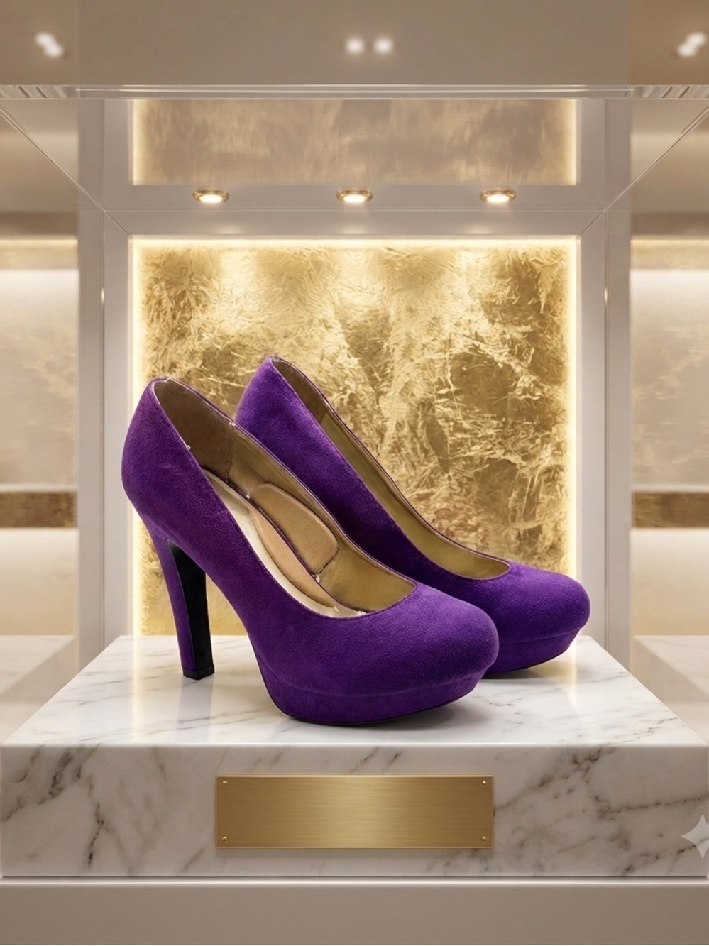 Mossimo Supply Co. Purple Suede High Heel Pumps
